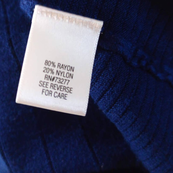 Dana Buchman Women XS Navy Blue Knit Cardigan Soft Stretchy Work Office - Picture 6 of 6